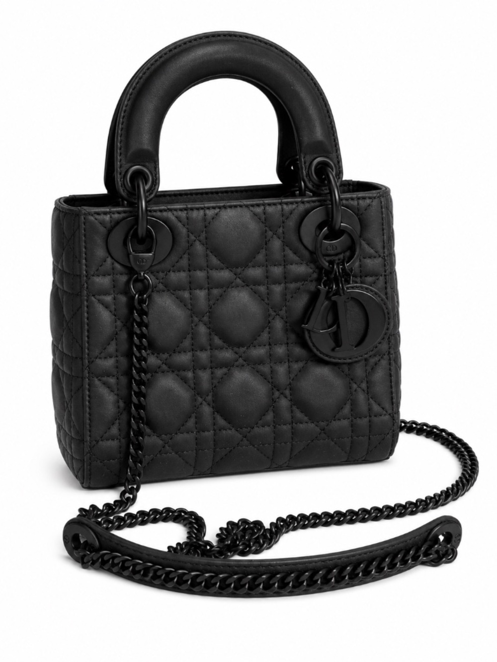 Lady Dior Bag Black Matte Mini